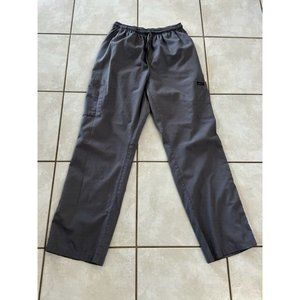 Dagacci Gray Scrub Pants Stretchy Drawstring M Medium 6 Pockets Medical bottoms